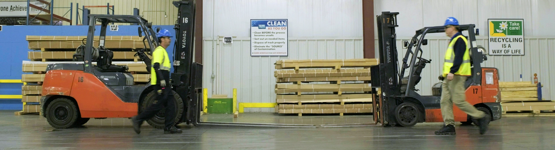 Summit Handling Systems Forklifts and Staff